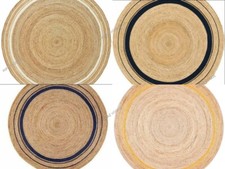 Tappeto rotondo in iuta stile intrecciato naturale tappeto rustico tappeto per arredamento casa