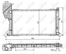 Radiateur Mercedes 560