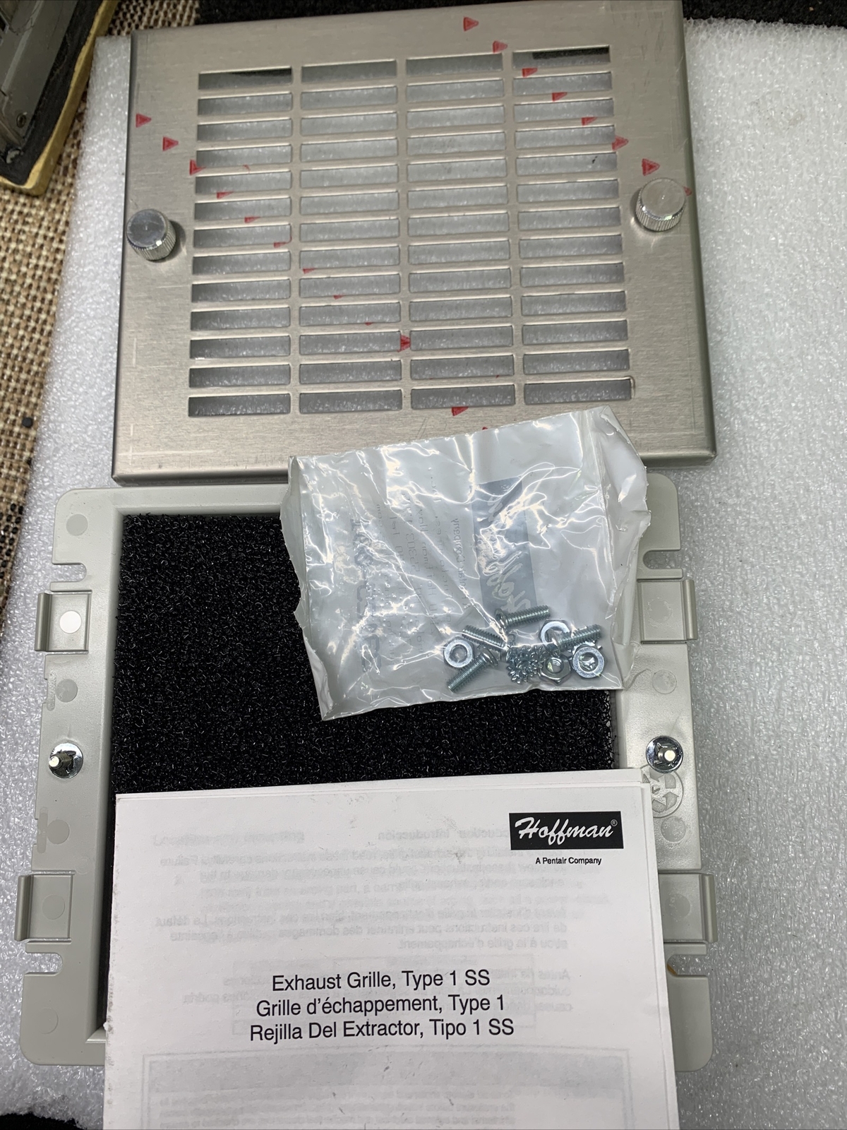 (up to 4)TEP4SS Hoffman Exhaust Grille Package 4" Stainless Steel NEW