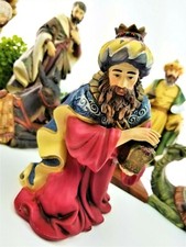 Grandeur Noel Nativity Christmas Figurine Set Jesus Rare Collectors Edition 2002