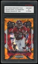 DEVONTA SMITH 2021 PANINI PRIZM ORANGE CRACKED ICE 1ST GRADED 10 ROOKIE CARD RC 