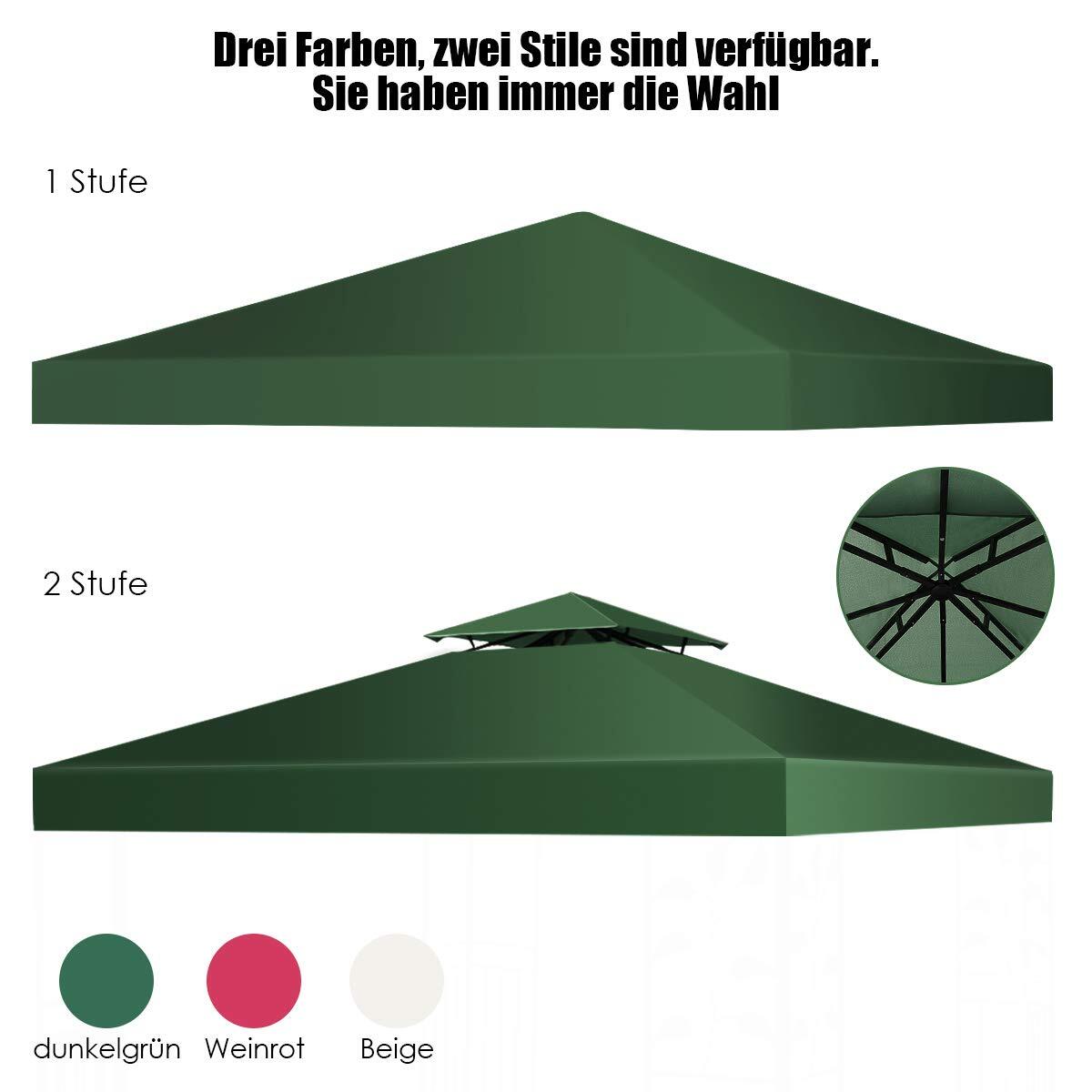 3x3m Ersatzdach Pavillonabdeckung Pavillondach Kaminabzug Ersatzplane