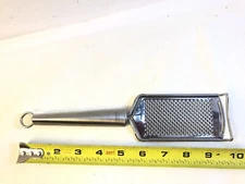 ONEIDA Metal Hook Stainless Steel Handheld Vtg 10" Grater Zester Garnish 18/8