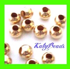 100pcs 14k Gold Filled Round seamless Bead Spacer 3mm Findings made in USA GS03