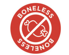 Boneless merchandise food labels 1000 per roll stickers 1" size round