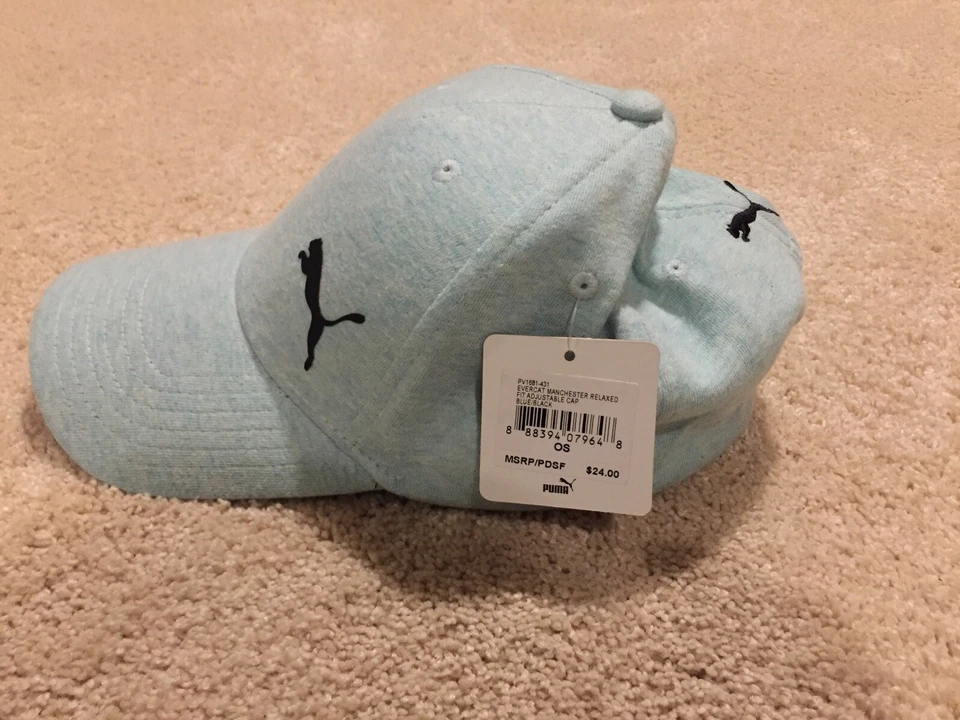 ¡NUEVO! Gorra ajustable relajada para mujer con logotipo de PUMA Evercat Manchester-azul/negro Foto 2 de 4