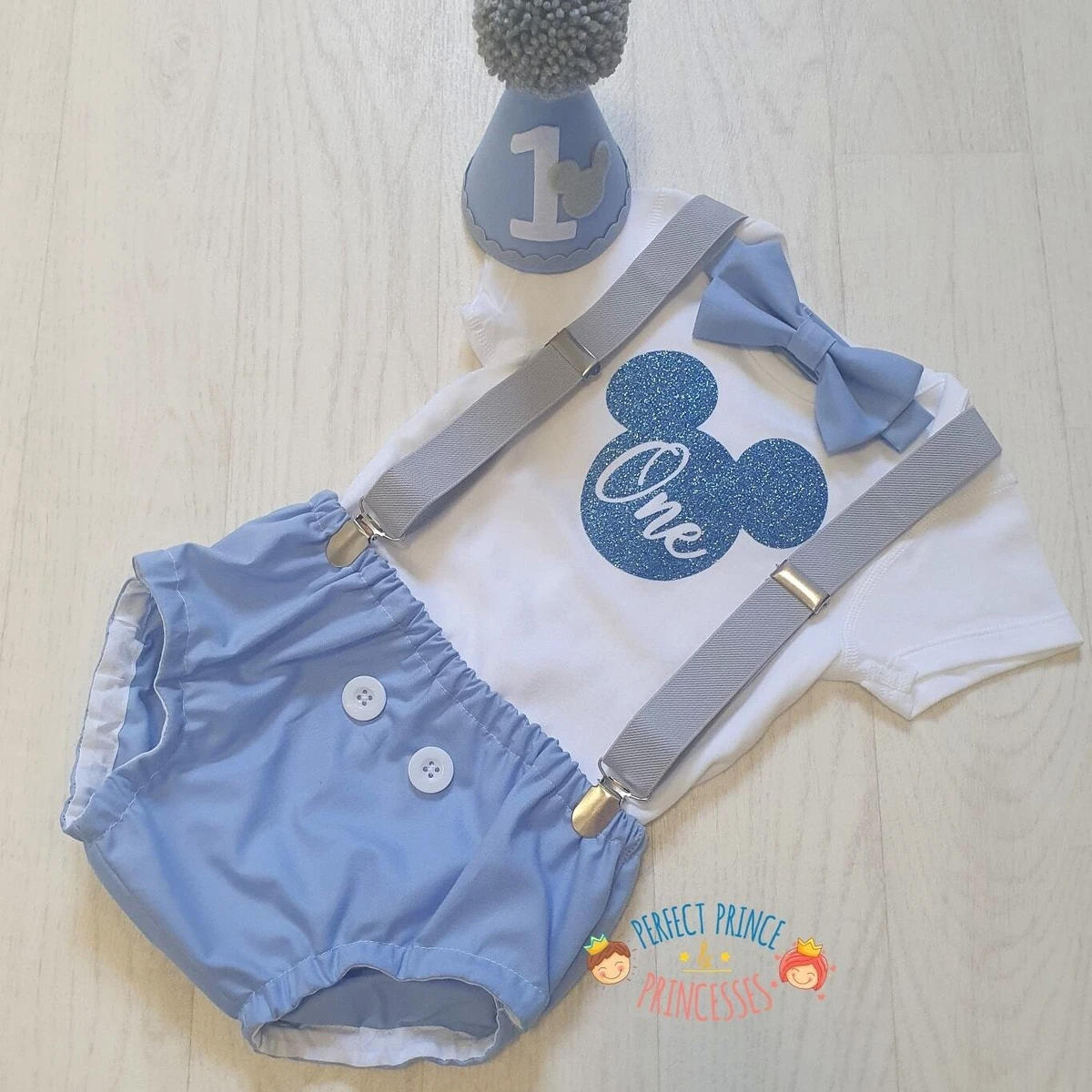 Mickey mouse 1st shop birthday outfit blue