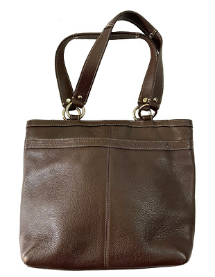 バッグ Coach Legacy Penelope Leather Tote Bag COACH Penelope Tote Bag Brown Pebbled Leather Lavender Interior
