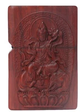 Natural Rosewood Puxian Samantabhadra Lighter Box For Zippo Insert Kit(Case Only