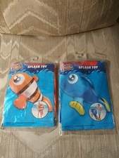 2 Splash N Swim Pool Floats Beach Water Toys Clownfish Blue Tang Fish Greenbrier