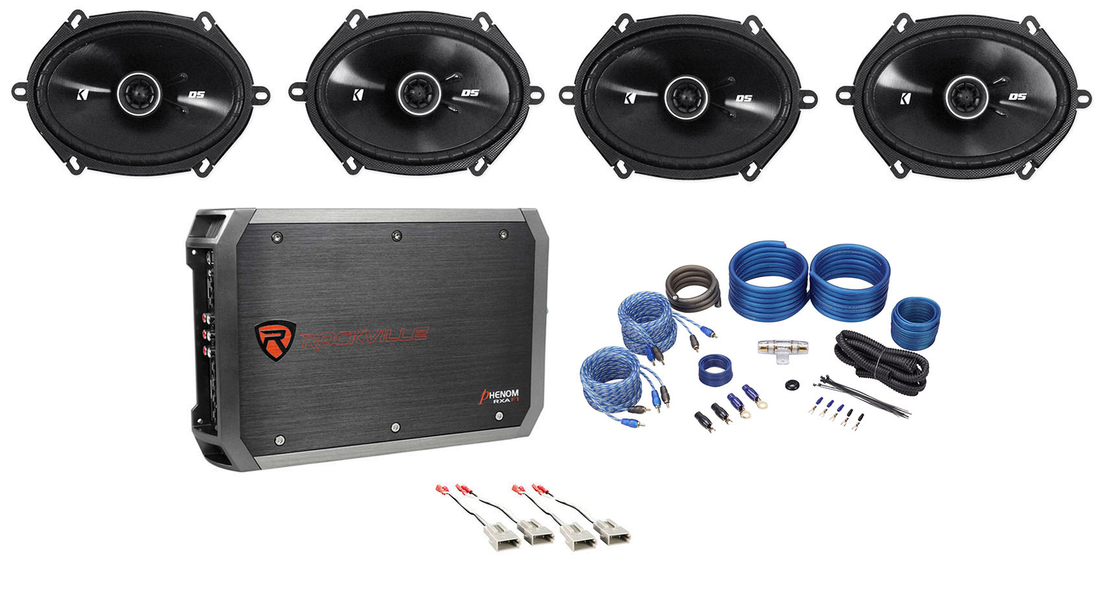 Заводской комплект для замены динамиков Kicker 6x8 4-канальный усилитель для Ford F-150 1999-2003 годов выпуска 4759000₽