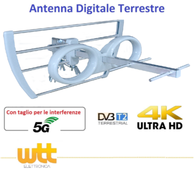 Antenna TV Esterna 18dB Tripla Per Digitale Terrestre 4K - Con Filtro 5G LTE, Frequenza 470-694MHz - Foto 14
