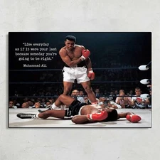 Muhammad Ali Live Every Day Motivational Quote Boxing Poster Wall Art No Frame