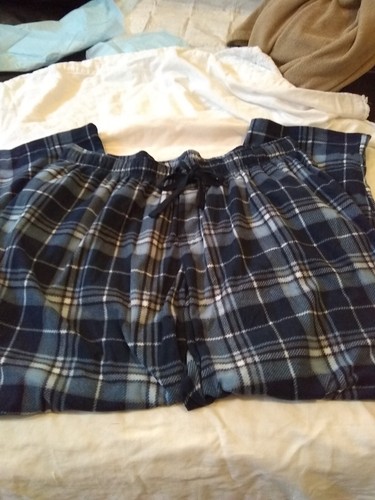 Men's Sonoma 2xb Sleepwear 100% Polyester Blue 3 Pocket Drawstring Elastic Waist - Picture 2 of 6