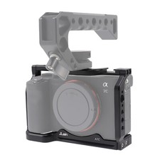 Aluminum Alloy Camera Cage Cold Shoe 1/4" 3/8" Mount for Sony Alpha A7C for Arca