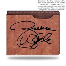 Custom ZAKK WYLDE AUTOGRAPH Leather Bi Fold Wallet - Laser Engraved Wallet