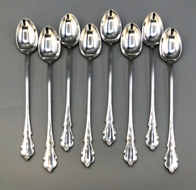   ROSE スプーン STERLING 925 銀製 Breton Rose by Rogers/ International Sterling Silver set of 8 Iced