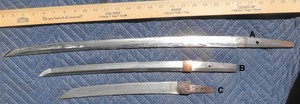 Japanese Sword / 3 original bare blades / Project and Restoration