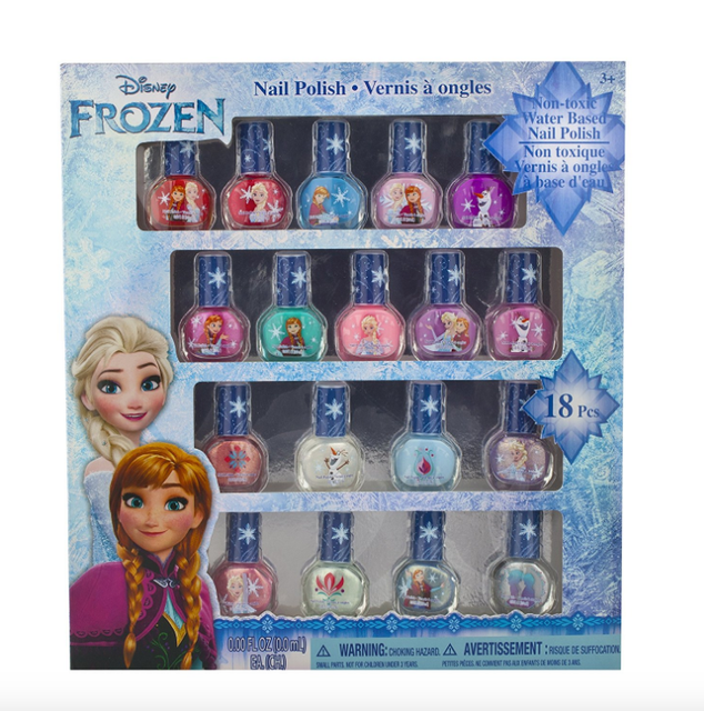 18pc Frozen Nail Polish Peel Off Kids Nail Polish Children Water Based