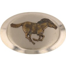 Horse Mare Stallion Cowgirl Cowboy Western Show Breeder 80s Vintage Belt Buckle