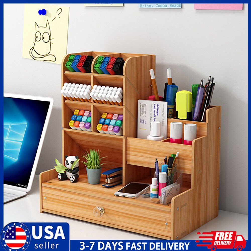 Storage Holder Organizer Box Tidy Shelves Office Study Desk