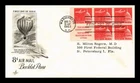Dr Jim Stamps ArtCraft First Day Cover 8 Cent Airmail Booklet Pane 1962