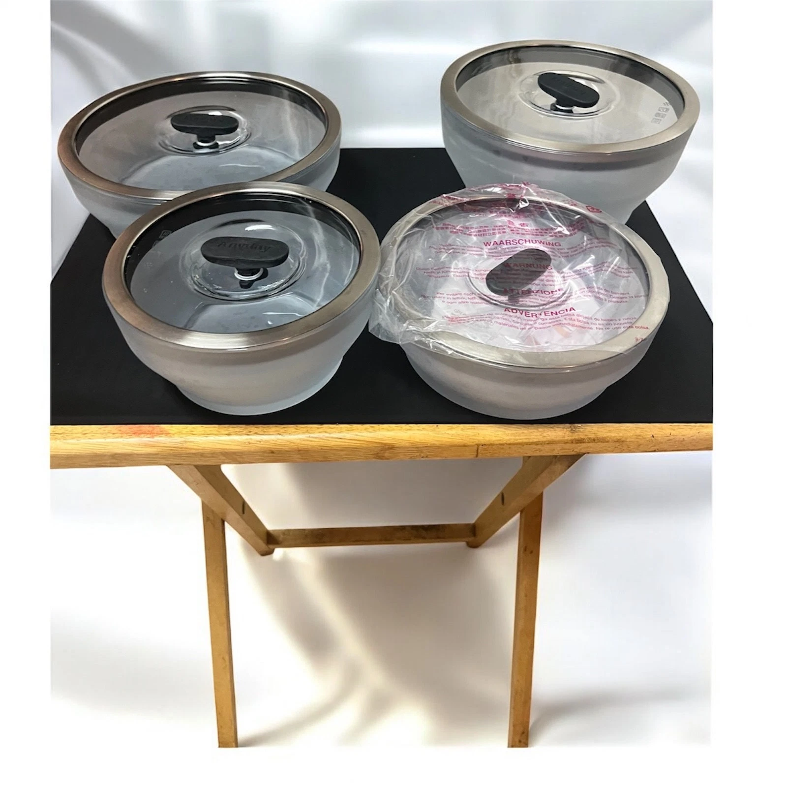 Anyday 8-Pc Microwave Cookware & Glass Food Storage Set with Glass Lids