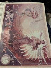 1993 Smithsonian Intuition Metal Sign Frank Leslies Almanac Man Cave 12" X 15"