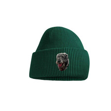 IRISH WOLFHOUND DOG BEANIE. UNISEX WINTER HAT. EMBROIDERED DOG BREED. GIFT BOXED
