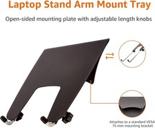 Amazon Basics Notebook Laptop Stand Arm Mount Tray Black