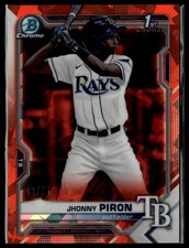 2021 Bowman Chrome Sapphire Edition #BCP-239 Jhonny Piron Prospects Orange #/75
