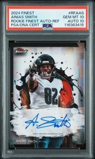 2024 Topps Finest Rookie Finest Autographs Ainias Smith PSA 10 AUTO 10 POP 1!!