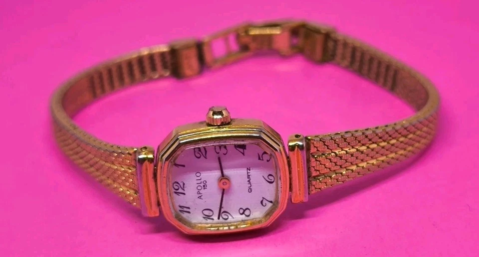 reloj apollo 150 damas chapado en oro cuarzo Foto 4 de 4
