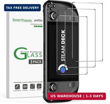 for Steam Deck/Steam Deck OLED Screen Protector Tempered Glass 3 Pack D