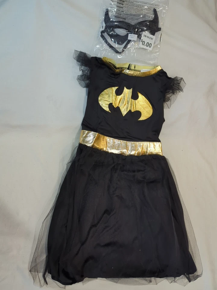 DC Comics Batman MEDIUM 8-10 Halloween Costume Batgirl 5-7 years Dress Mask Gaun - Image 2 of 4