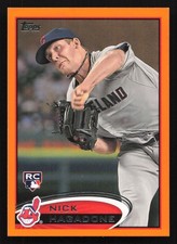 2012 Topps #6 Nick Hagadone RC ORANGE BORDER /190 Rookie Card. rookie card picture