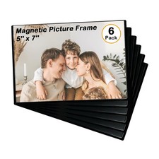 Mingting Magnetic Picture Frame, Holds 5X7 Inches Pictures, Reusable Black