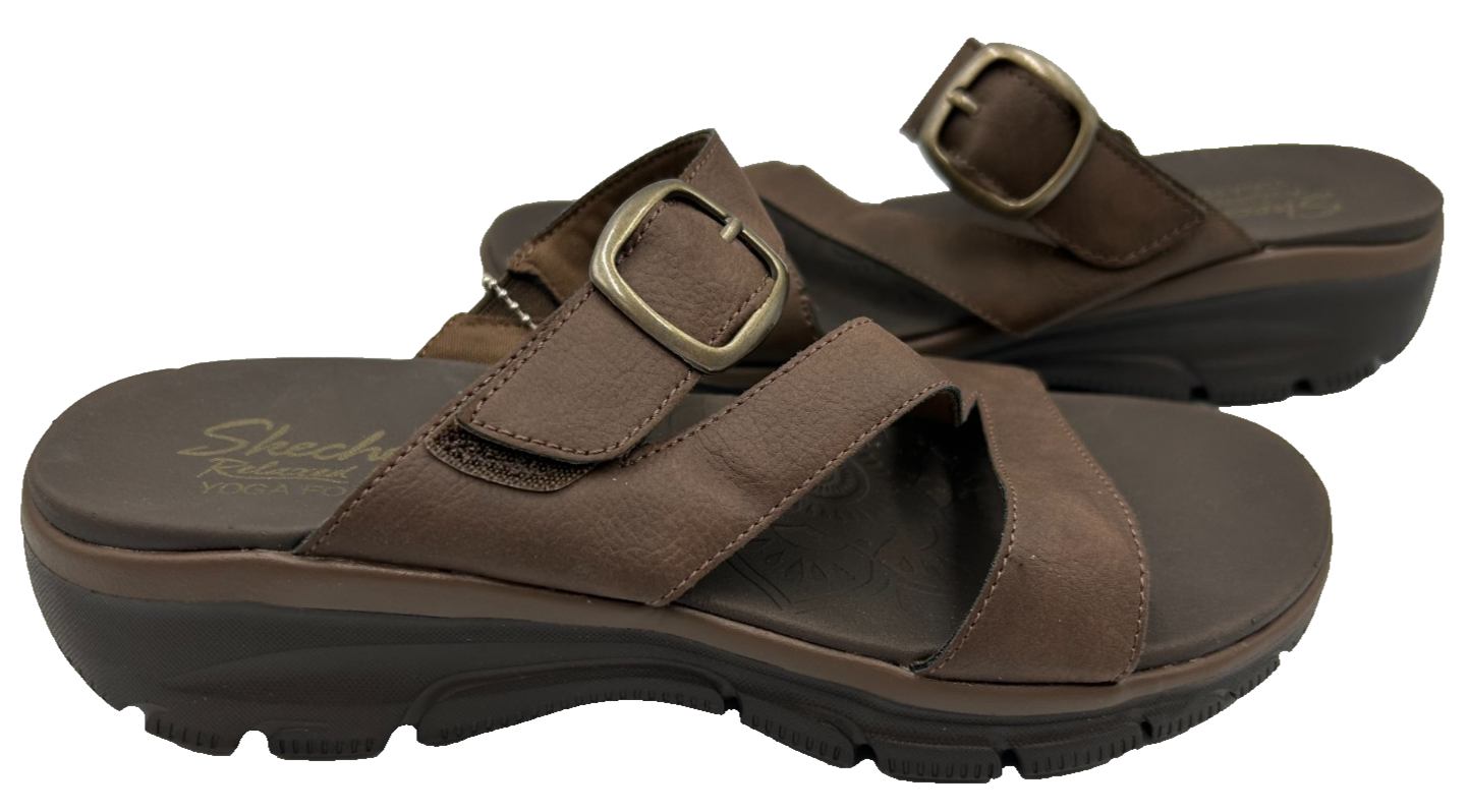 Skechers Women's Relaxed Fit: Easy Going - Slide On By Sandals Brown Size:6 150D