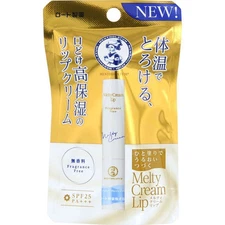 Mentholatum ROHTO  Melty Cream Lip Balm Fragrance-free SPF25+ Moisturizing F/S