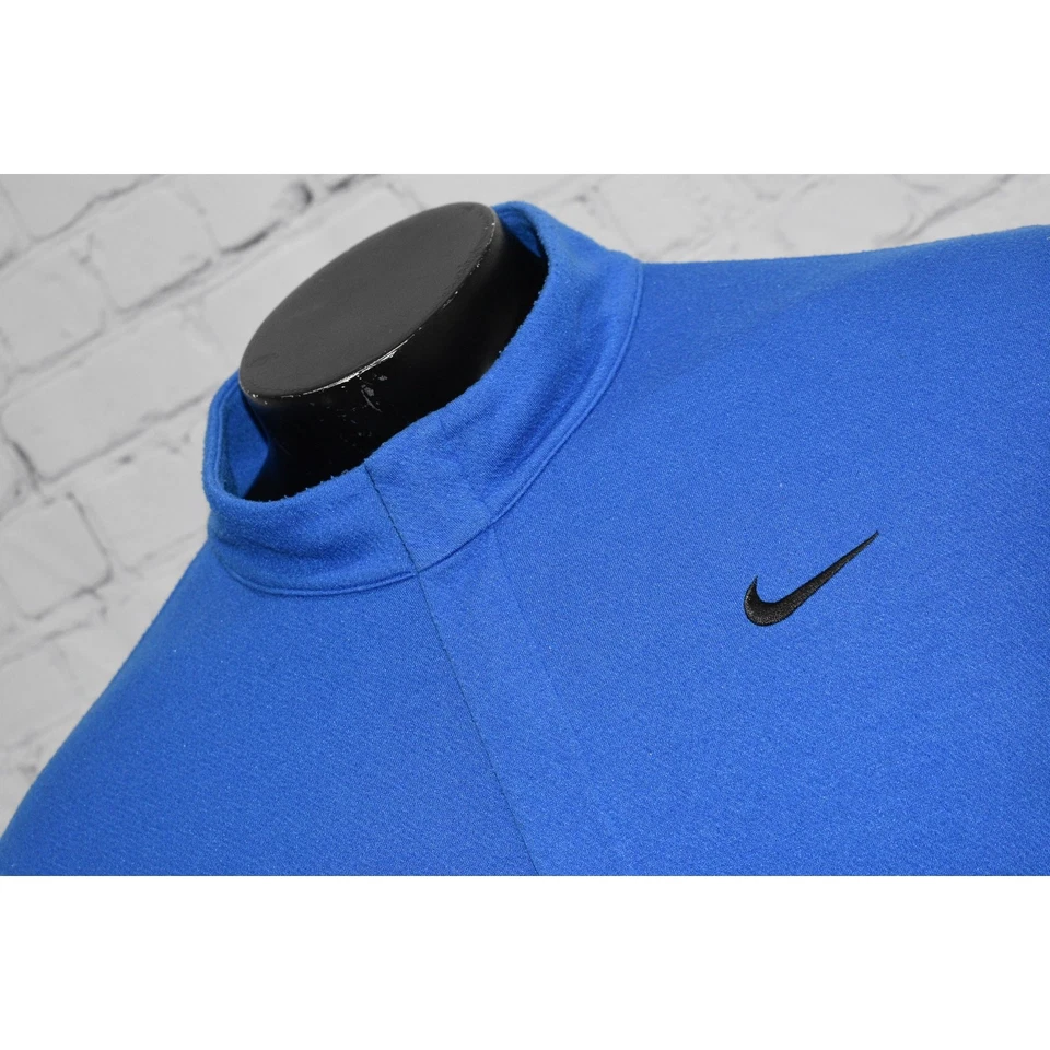 Nike Correr Golf Pullover Camisa 1/4 Cremallera Hombres Talla XL Dri-Fit Rendimiento Azul Foto 2 de 4