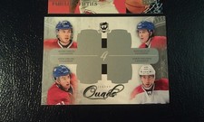 Alexei Emelin Louis Leblanc Raphael Diaz Aaron Palushaj 2011 JERSEY QUADS PROOF