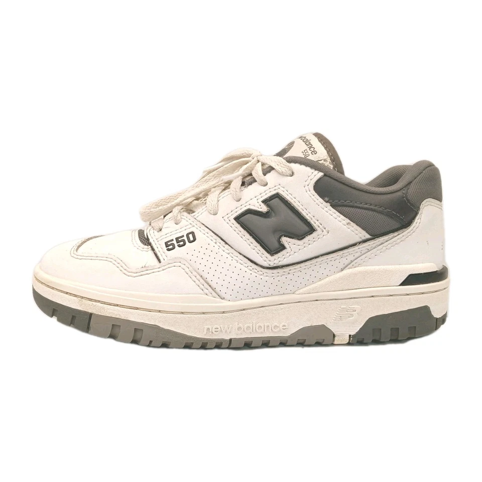 New Balance 550 男式 6.5 D 码白色 Castlerock 灰色运动鞋 BB550WTG — 第 2/4 张图片