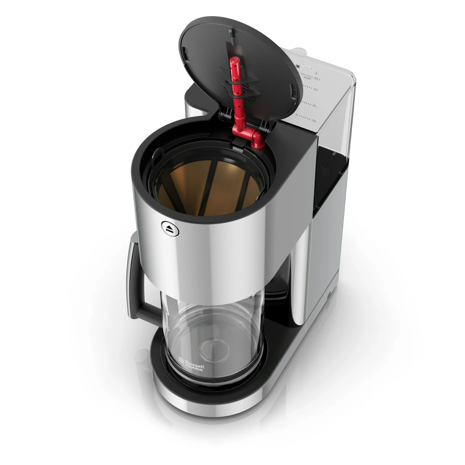 Russell Hobbs Glass 8 Cup Coffeemaker in Black & Stainless Steel CM8100BKR