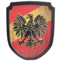 Bartl Wappenschild Adler Rot/Gelb Rollenspiele Ritter Wikinger Fasching Karneval