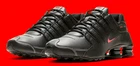 Nike Shox NZ Mens Shoes Trainers UK Size 9 - 10 Black/ Red 378341 017
