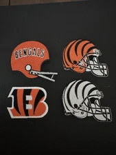 (4) QTY. RETRO & MODERN HELMET CINCINNATI BENGALS PATCHES NEW OLD STOCK 🐅🏈