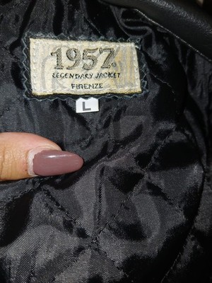 1957 Legendary Jacket Firenze Men's Leather Black Size L Cod