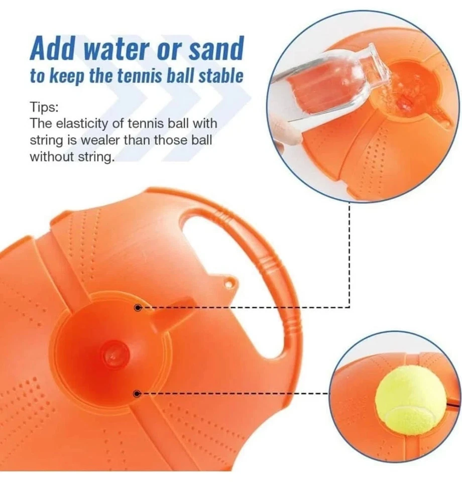 Baseboard Exercise Self study Training Rebound Practice Tool Tennis Trainer UK - Image 3 of 4