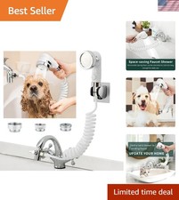 Sink Faucet Sprayer Attachment, Shower Head Attaches To Tub Faucet, Dog Bathi...