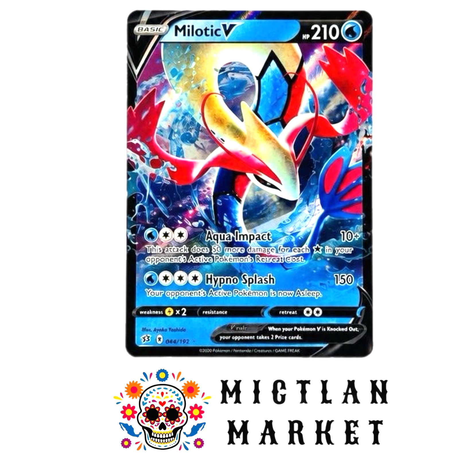 Milotic V Holo Ultra Rare SWSH02: Rebel Clash 043/192 NM